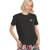 image:imageVolcom Womens Lock It Up Short Sleeve Tee  Crew Neck TShirt with Striped Neck TapingVintage Black