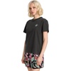image:imageVolcom Womens Lock It Up Short Sleeve Tee  Crew Neck TShirt with Striped Neck TapingVintage Black