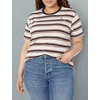 image:imageVolcom Womens Party Pack Short Sleeve Striped TeeSand