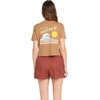 image:imageVolcom Womens Short Sleeve Pocket Dial Tee  Crew Neck TShirt with Chest Pocket and Screen PrintBrown