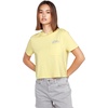 image:imageVolcom Womens Short Sleeve Pocket Dial Tee  Crew Neck TShirt with Chest Pocket and Screen PrintCitron