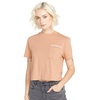 image:imageVolcom Womens Short Sleeve Pocket Dial Tee  Crew Neck TShirt with Chest Pocket and Screen PrintClay Red