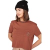 image:imageVolcom Womens Short Sleeve Pocket Dial Tee  Crew Neck TShirt with Chest Pocket and Screen PrintDark Clay