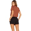 image:imageVolcom Womens Short Sleeve Pocket Dial Tee  Crew Neck TShirt with Chest Pocket and Screen PrintDark Clay Red