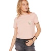 image:imageVolcom Womens Short Sleeve Pocket Dial Tee  Crew Neck TShirt with Chest Pocket and Screen PrintHazey Pink