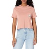 image:imageVolcom Womens Short Sleeve Pocket Dial Tee  Crew Neck TShirt with Chest Pocket and Screen PrintLight Mauve