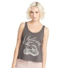 image:imageVolcom Womens to The Bank Organic Cotton Graphic Tank Top  Relaxed Boxy Fit Breezy Summer StyleSlate Grey