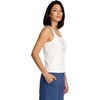 image:imageVolcom Womens to The Bank Organic Cotton Graphic Tank Top  Relaxed Boxy Fit Breezy Summer StyleStar White Time