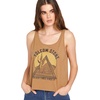 image:imageVolcom Womens to The Bank Organic Cotton Graphic Tank Top  Relaxed Boxy Fit Breezy Summer StyleVintage Brown