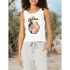 image:imageVolcom Womens to The Bank Organic Cotton Graphic Tank Top  Relaxed Boxy Fit Breezy Summer StyleWhite White
