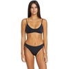 image:imageVolcom Womens Crop Bikini Top  Seamless Swim Top with Cropped Fit Adjustable Straps and Removable CupsBlackwht