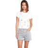 image:imageVolcom Womens Have a Clue Short Sleeve Tee  Fitted TShirt with Striped Neck TapingWhite