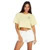 image:imageVolcom Womens Just a Trim Short Sleeve Crop TeeFaded Lemon