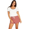 image:imageVolcom Womens Lived in Lounge Fleece Sweat Shorts Regular amp Plus SizeRosewood
