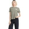 image:imageVolcom Womens Lock It Up Short Sleeve Tee  Crew Neck TShirt with Striped Neck TapingArmy