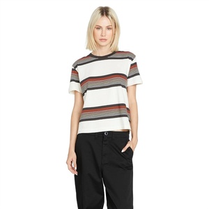 image:imageVolcom Womens Halite Striped Short Sleeve TeeFirecracker