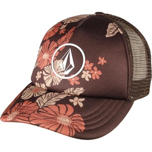 image:imageVolcom Womens Into Paradise Trucker Foam Snapback HatBear Brown