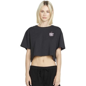 image:imageVolcom Womens Just a Trim Short Sleeve Crop TeeBlack