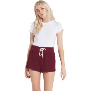 image:imageVolcom Womens Lived In Lounge Fleece Sweat Shorts Regular amp Plus SizeBark Brown