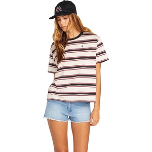 image:imageVolcom Womens Party Pack Short Sleeve Striped TeeSand
