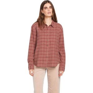 image:imageVolcom Womens Plaid to Meet U Long Sleeve Flannel ShirtChestnut Brown