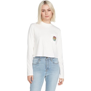 image:imageVolcom Womens Pocket Dial Long Sleeve TeeStar White
