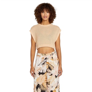 image:imageVolcom Womens Port De La Stone Knitted Muscle Tank TopAlmond