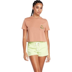 image:imageVolcom Womens Short Sleeve Pocket Dial Tee  Crew Neck TShirt with Chest Pocket and Screen PrintClay