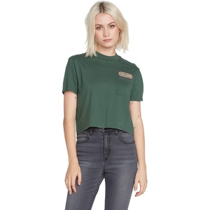 image:imageVolcom Womens Short Sleeve Pocket Dial Tee  Crew Neck TShirt with Chest Pocket and Screen PrintDark Pine