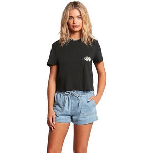 image:imageVolcom Womens Short Sleeve Pocket Dial Tee  Crew Neck TShirt with Chest Pocket and Screen PrintOnyx