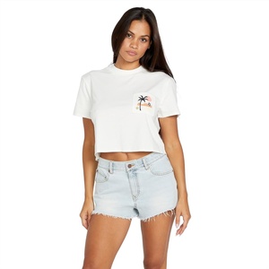 image:imageVolcom Womens Short Sleeve Pocket Dial Tee  Crew Neck TShirt with Chest Pocket and Screen PrintStar White Logo