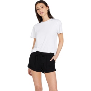 image:imageVolcom Womens Sunday Strut Elastic Waist ShortBlack Out 323