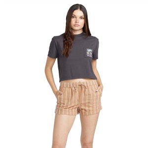 image:imageVolcom Womens Sunday Strut Elastic Waist ShortMocha