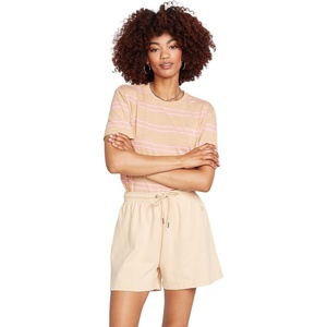 image:imageVolcom Womens Truly Stoked Elastic Waist Fleece Sweat ShortHazelnut