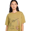 image:imageVolcom Womens Stones Throw Short Sleeve Boyfriend Tee  Organic Cotton Jersey TShirtSeaweed Green