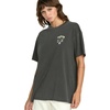 image:imageVolcom Womens Stones Throw Short Sleeve Boyfriend Tee  Organic Cotton Jersey TShirtVintage Black Stones