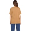 image:imageVolcom Womens Stones Throw Short Sleeve Boyfriend Tee  Organic Cotton Jersey TShirtVintage Brown