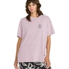 image:imageVolcom Womens Stones Throw Short Sleeve Boyfriend Tee  Organic Cotton Jersey TShirtViolet Ice
