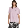 image:imageVolcom Womens Stones Throw Short Sleeve Boyfriend Tee  Organic Cotton Jersey TShirtViolet Ice