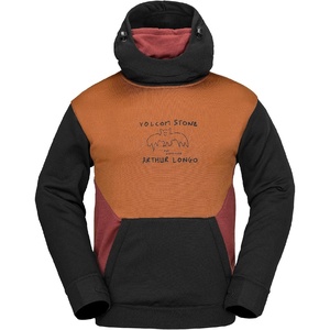 image:imageVolcom Mens Hydro Fleece Riding Hoodie  Waterrepellent Sweatshirt With Storm Hood amp ThumbholesCaramel