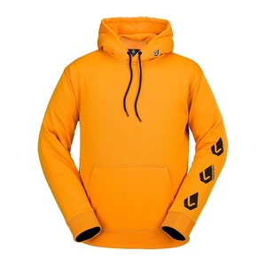 image:imageVolcom Mens Hydro Fleece Riding Hoodie  Waterrepellent Sweatshirt With Storm Hood amp ThumbholesGold S4