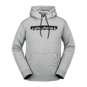 image:imageVolcom Mens Hydro Fleece Riding Hoodie  Waterrepellent Sweatshirt With Storm Hood amp ThumbholesHeather Grey S4