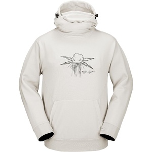 image:imageVolcom Mens Hydro Fleece Riding Hoodie  Waterrepellent Sweatshirt With Storm Hood amp ThumbholesStone