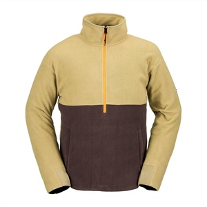 image:imageVolcom Mens Polar Fleece Mock Neck 12 Zip Snowboard Ski BaselayerDark Khaki S4