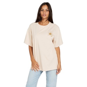 image:imageVolcom Womens Stones Throw Short Sleeve Boyfriend Tee  Organic Cotton Jersey TShirtDusty Rose