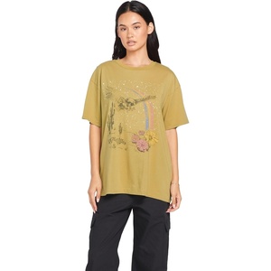 image:imageVolcom Womens Stones Throw Short Sleeve Boyfriend Tee  Organic Cotton Jersey TShirtSeaweed Green