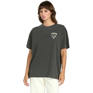 image:imageVolcom Womens Stones Throw Short Sleeve Boyfriend Tee  Organic Cotton Jersey TShirtVintage Black Stones