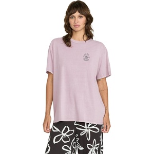 image:imageVolcom Womens Stones Throw Short Sleeve Boyfriend Tee  Organic Cotton Jersey TShirtViolet Ice