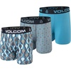 image:imageVolcom Mens Boxer Briefs 3 Pack Poly Spandex Performance FLYLESS Support Boxer Briefs UnderwearMulticoloredMuted BlueBright Teal