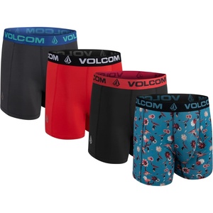 image:imageVolcom Mens Boxer Briefs 4 Pack Poly Spandex Performance Boxer Briefs UnderwearBlueBlackRedCharcoal